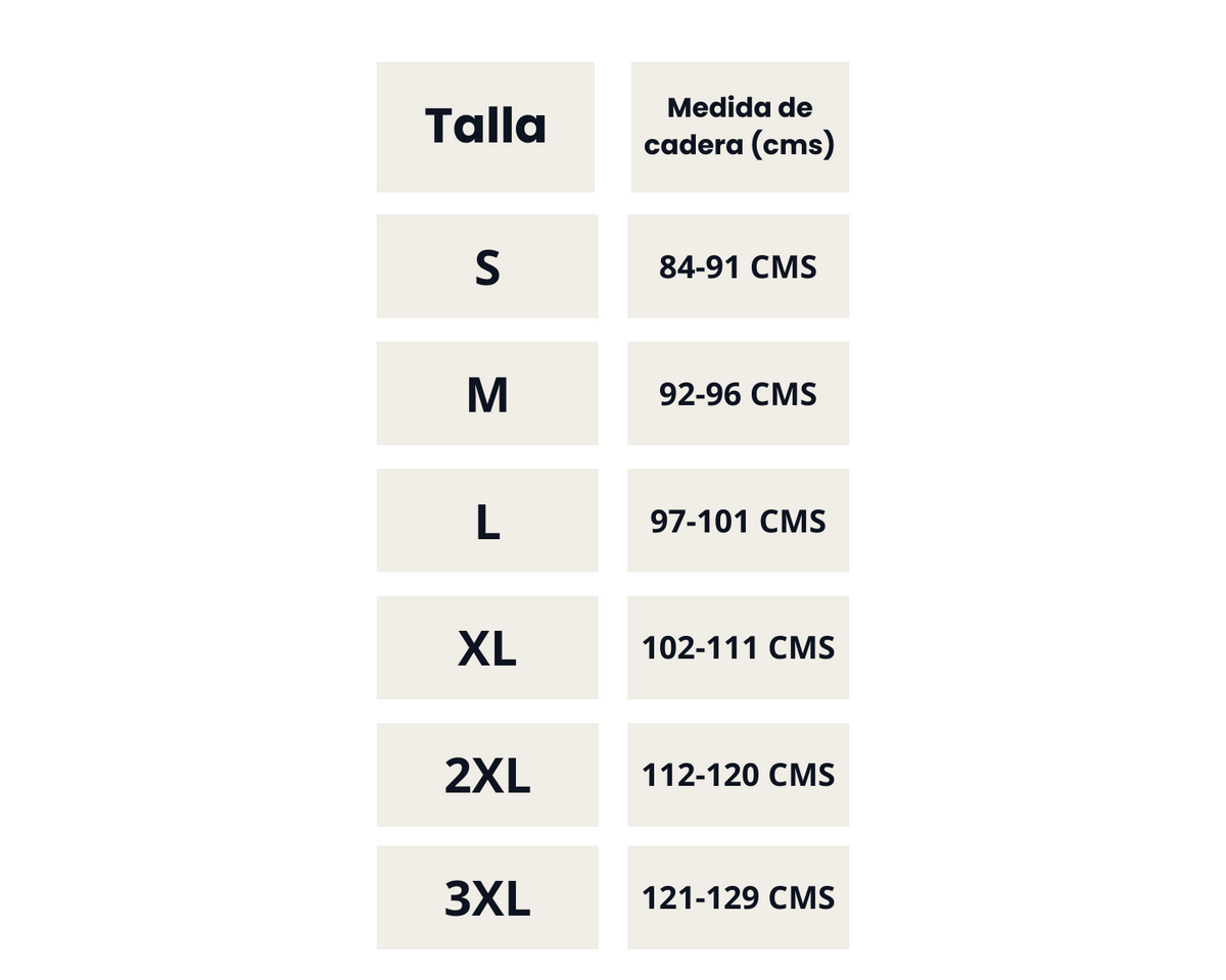 Guía de tallas